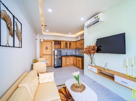 Cho thuê căn hộ 1PN, phòng khách, bếp, WC rộng 45m2 giá 10tr/th gần Bùi Viện, Quận 1