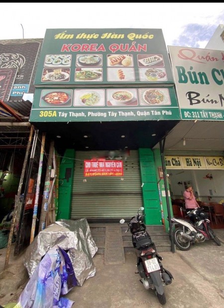 Cho thuê mặt bằng có gác 4x25 mặt tiền 305 Tây Thạnh P Tây Thạnh Q Tân Phú