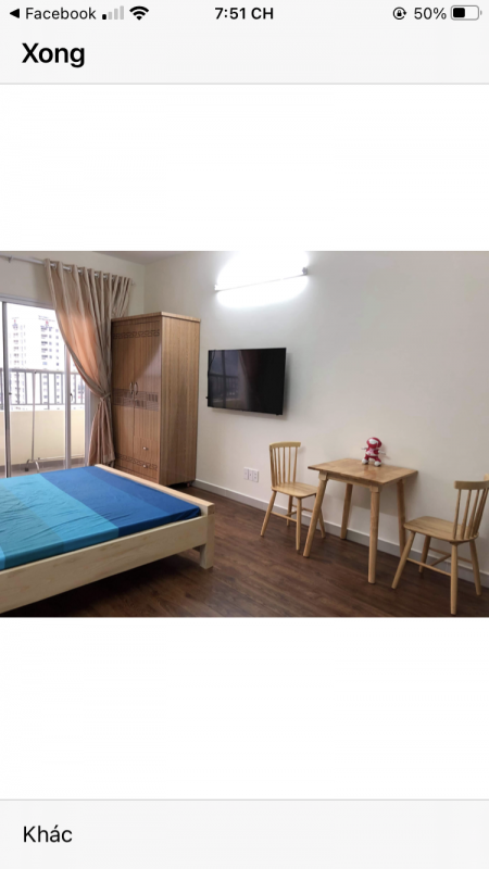 Cho thuê căn hộ studio, tầng cao, thoáng mát, giá rẻ