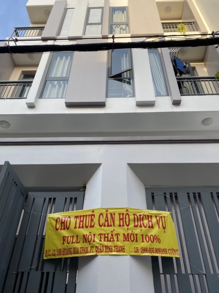 Cho thuê căn hộ cao cấp có ban công thoáng mát tại 12/10b Hoàng Hoa Thám, Phường 7, Bình Thạnh
