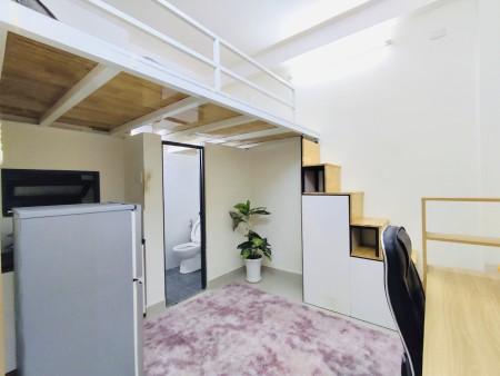 Phòng đẹp, MỚI TOANH gác lửng xinh xắn full nội thất ở gần Ngã Tư Hàng Xanh