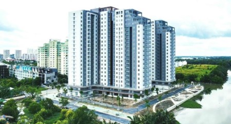 Cần cho thuê gấp căn hộ Conic Riverside quận 8, DT: 67m2, 2PN, 2WC, Giá: 6 triệu/tháng. LH 0919355332