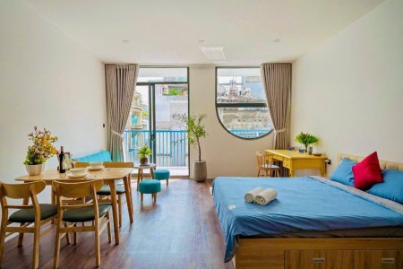 Căn hộ Studio 55m2 với Bancol cực chill