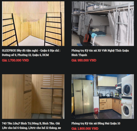 PHÒNG TRỌ – KÝ TÚC XÁ CAO CẤP GIÁ RẺ CHỈ TỪ 950K/THÁNG – FULL TIỆN NGHI, GIỜ GIẤC TỰ DO