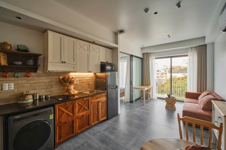 Cho thuê căn hộ cao cấp_1PN 75m2_Balcony lớn_Thang máy_Oto tận nhà_Chùa Vĩnh Nghiêm_Cầu Công Lý