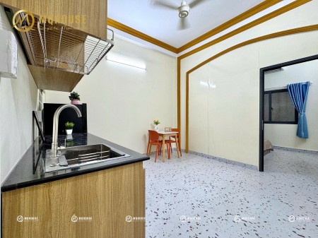 CHO THUÊ CHDV 1PN 1PK MỚI 100% FULL NỘI THẤT ĐẸP GẦN CẦU VƯỢT HHT - LOTTE MART CỘNG HÒA