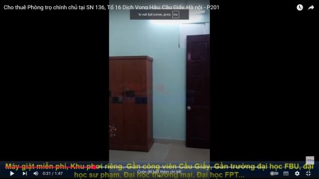 Cho thuê phòng trọ đủ đồ cơ bản tại tổ 16 phường Dịch Vọng Hậu, Cầu Giấy, Hà nội