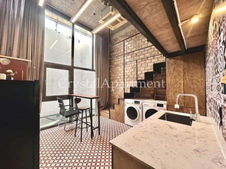 Cho thuê phòng Duplex gác cao đầy đủ nội thất có giặt sấy riêng thang máy ngay Etown quận Tân Bình