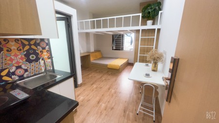 Cho thuê căn CCMN 2 không gian ngủ Full đồ, có gác, cửa sổ ngõ 21 Lê Văn Lương