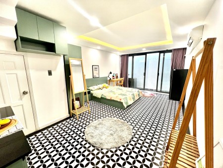 Căn hộ studio ban công/cửa sổ full nội thất gần Lotte, Cresent mall, chợ Tân Mỹ, Nguyễn Lương Bằng