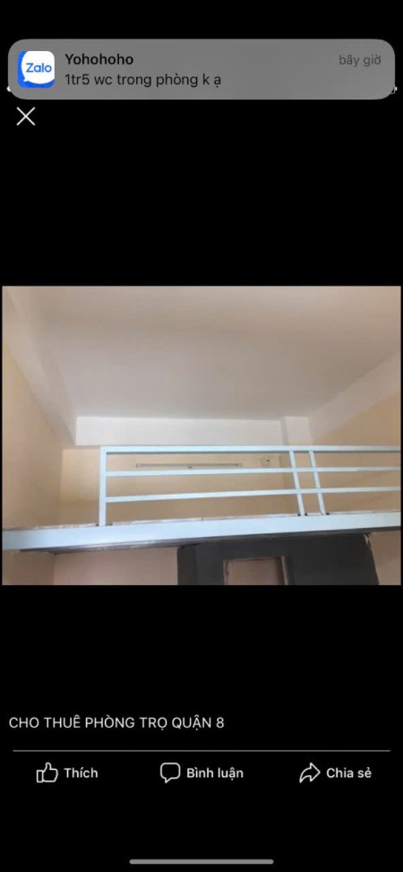 Cho thuê phòng trọ giá 1,5 triệu Q8 ngã tư An Dương Vương và Võ Văn Kiệt 0835955955 Chị Hiền