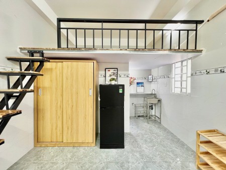 CHO THUÊ PHÒNG TRỌ MỚI GẦN ĐẠI HỌC VĂN LANG 35M2, FULL NỘI THẤT,GÁC RỘNG, GẦN EMART PHAN VĂN TRỊ, BT