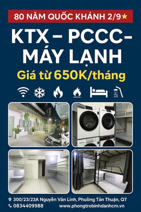 Nhà trọ - Ký túc xá 300 NVL. Sạch sẽ- an toàn PCCC