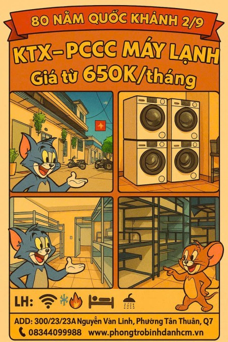 Cho thuê ký túc xá 300 Nguyễn Văn Linh