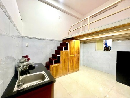 PHÒNG GÁC LỮNG 25m2 FULL NỘI THẤT KHUÔNG VIỆT TÂN PHÚ