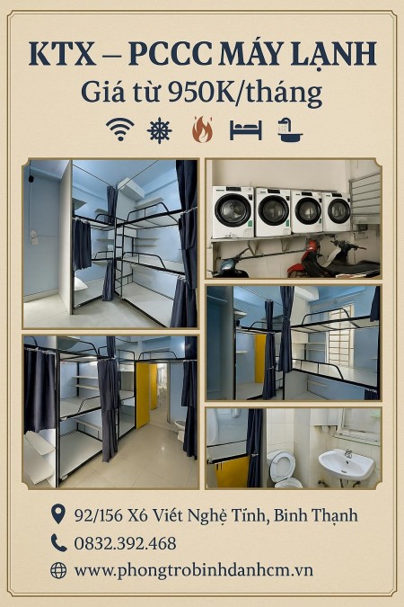 CHO THUÊ KÝ TÚC XÁ GIÁ RẺ – ĐẦY ĐỦ TIỆN NGHI – VÀO Ở NGAY THÔI! 