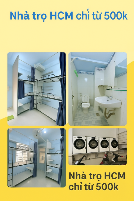 Ký túc xá Quận Bình Tân giá rẻ Bao điện nước, sạc được xe điện, có khắp HCM