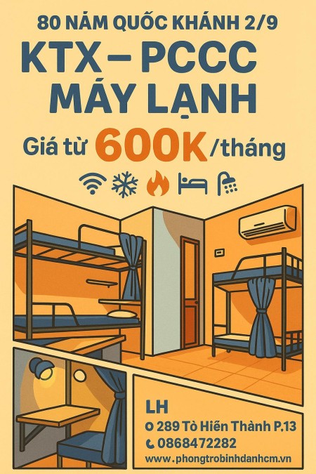 KTX SINH VIÊN - NGƯỜI LAO ĐỘNG – Full tiện nghi