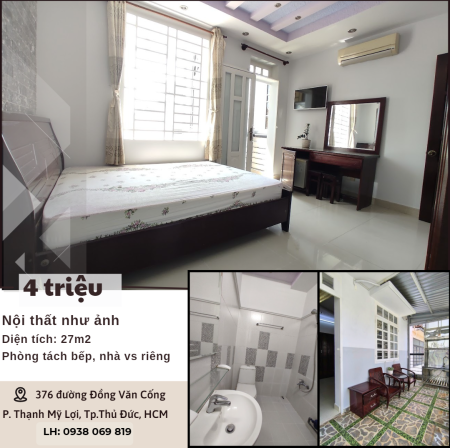 Phòng 25m2 - 3tr Gần Ủy Ban Q2 cũ