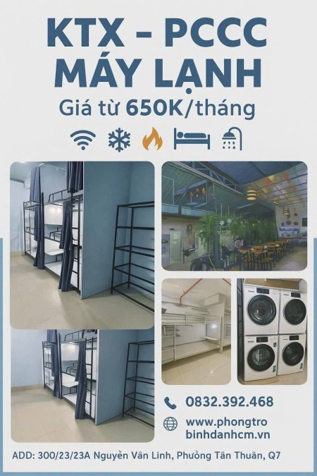 Kí túc xá giá rẻ chỉ từ 650K/ tháng