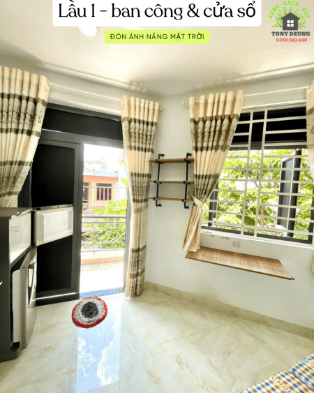 NEW PHÒNG ĐẸP, BAN CÔNG & CỬA SỔ - SẠCH SẼ, NGAY VINCOM QUANG TRUNG - GÒ VẤP