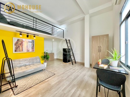 Phòng cho thuê full nội thất, gác cao 1m8, gần Sân bay Tân Sơn Nhất, Tân Bình