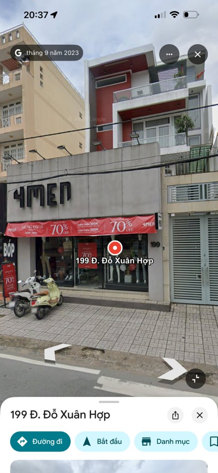 Cho thuê mặt bằng Mặt tiền Đỗ Xuân Hợp 6m * 20m