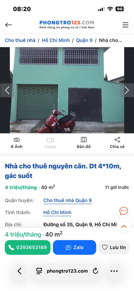 CHO THUÊ NHÀ NGUYÊN CĂN – QUẬN 9 (LONG BÌNH)