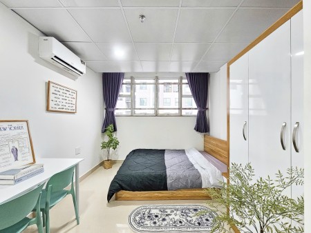 STUDIO FULL NỘI THẤT, CỬA SỔ THOÁNG, GẦN SIÊU THỊ GO
