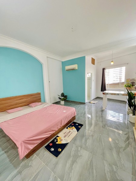 Cho thuê căn hộ cửa sổ trời nội thất mới Nguyễn Văn Đậu ngay đại học Văn Lang CS2,Lê Quang Định