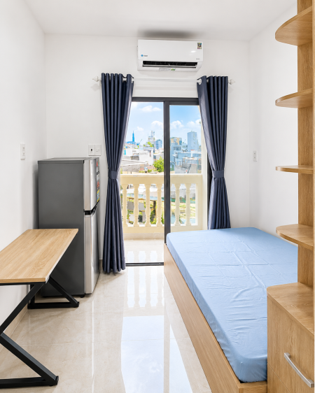 Chính chủ-Studio Mới Xây, Ban công riêng, Tách Bếp-Kế bên Chung Cư EcoGreen Q7, cách KCX 2,5km