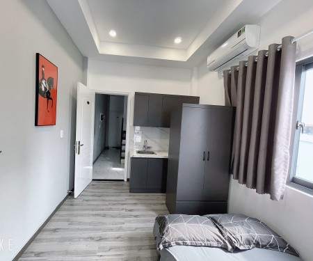 Cho thuê căn hộ Studio cửa sổ thoáng Q4 gần ĐH Luật, ĐH Nguyễn Tất Thành, cầu Tân Thuận