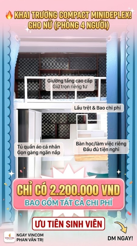 KHAI TRƯƠNG COMPACT MINIDEPLEX CAO CẤP - BAO CHI PHÍ - NGAY VINCOM PHAN VĂN TRỊ