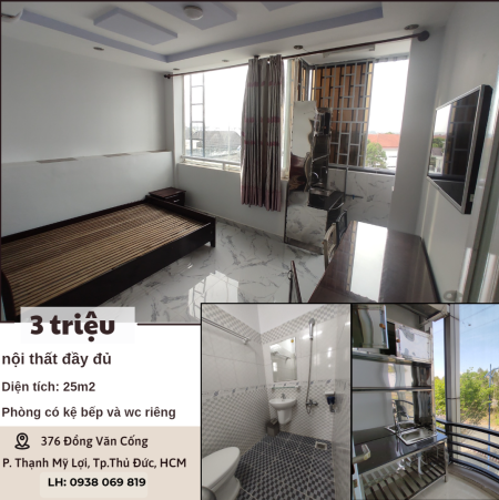 Phòng 3tr - 20m2 Quận 2 Gần Mai Chí Thọ