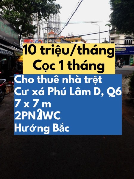 Nguyên cặp trệt mặt tiền nội bộ Cư Xá Phú Lâm D chỉ 10 triệu