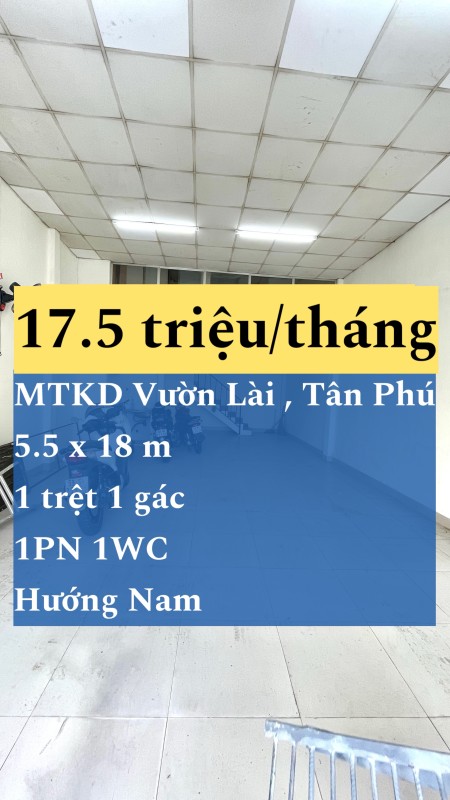 MTKD Vườn Lài ngang 5.5m phù hợp nhiều ngành nghề