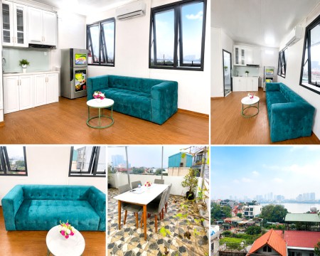 Cho thuê căn hộ cao cấp ở Âu Cơ giá 8tr5 full đồ đạc ban công thoáng, view cầu Nhật Tân quan tâm ib