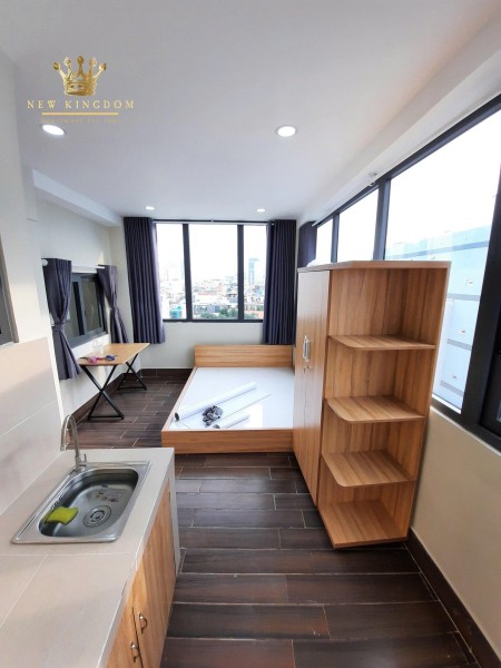Căn hộ studio cửa sổ thoáng, nội thất đầy đủ tại Ung Văn Khiêm, Bình Thạnh, gần HUTECH và Landmark 8