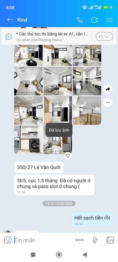 Tìm Nữ ở ghép,nhà có gác 350/27 Lê Văn Qưới, tphcm