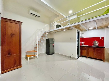 GÁC LỬNG 30m2 CỬA SỔ TRỜI THOÁNG FULL NỘI THẤT BÙI ĐÌNH TÚY GẦN NGÃ TƯ HÀNG XANH GẦN ĐH GTVT, HUTECH