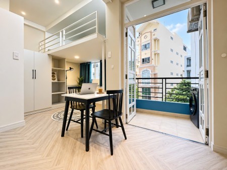 Cho thuê phòng gác, ban công thoáng, full nội thất – Nguyễn Cửu Vân, Bình Thạnh giáp Q1, Hàng xanh