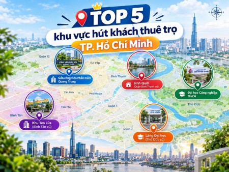 Bật mí TOP 5 khu vực được săn đón nhiều nhất khi tìm thuê trọ tại TPHCM
