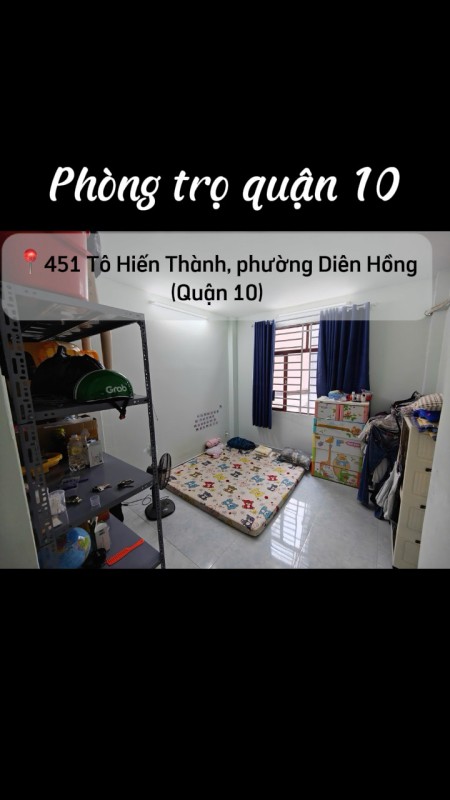 PHÒNG TRỌ QUẬN 10- CHÍNH CHỦ CHO THUÊ (Ưu tiên Sinh viên BK, HUFLIT, Y Dược, PNT & Người đi làm)