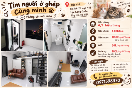 Tìm người ở ghép cùng mình khu vực tây hồ