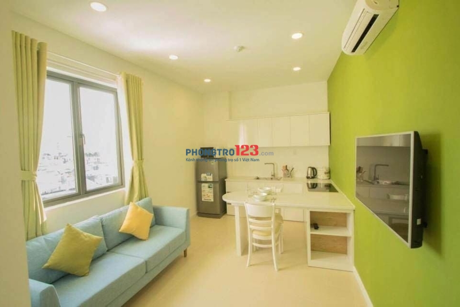 Cho thuê căn hộ dịch vụ 1PN Trần Hưng Đạo, Quận 1 full nội thất