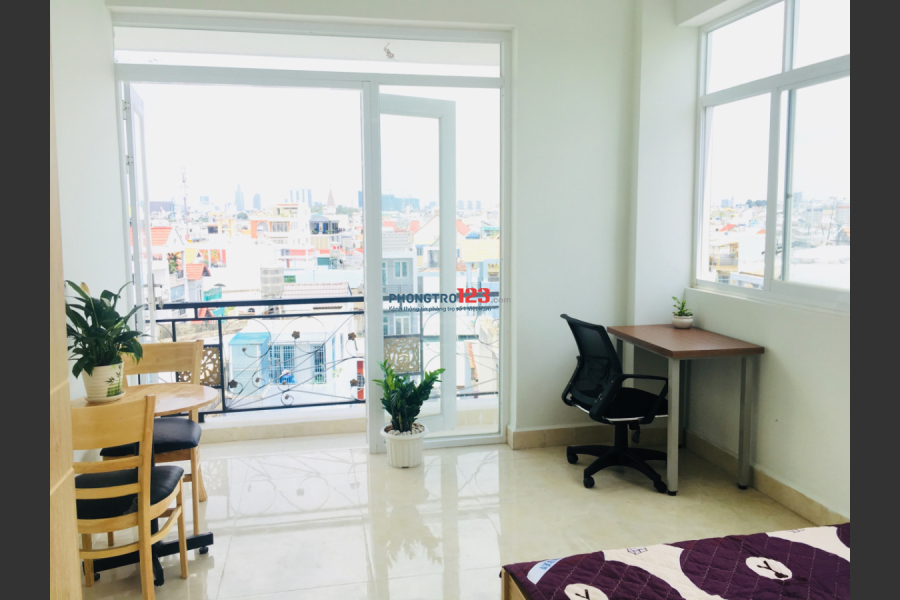 Cho thuê căn hộ dịch vụ 1 PN, full nội thất, đầy đủ tiện nghi ngay CV Lê Thị Riêng, các trường ĐH quận Tân Bình