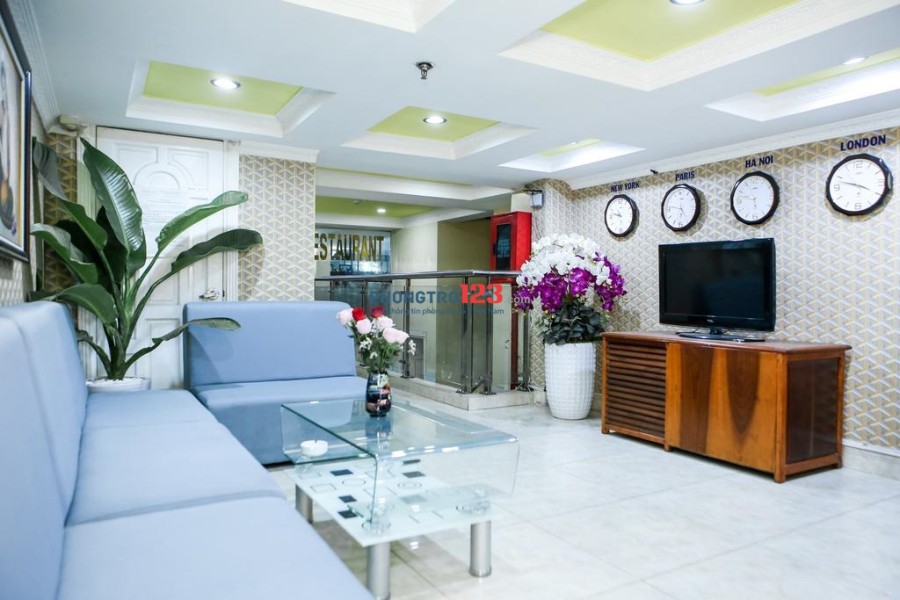 Căn hộ dịch vụ thiết kế sang trọng, đầy đủ tiện nghi nội thất Trần Hưng Đạo, Quận 1