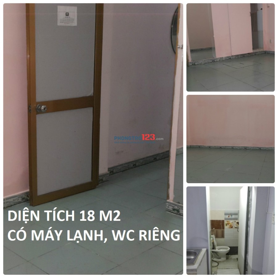Cho thuê phòng 2,3 triệu có máy lạnh đường Hậu Giang - Tân Bình