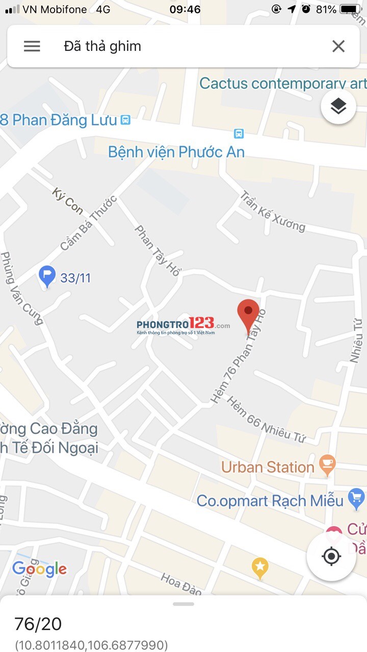 Cho thuê nhà nguyên căn hẻm xe hơi Phan Tây Hồ/Phan Xích Long, P.7, Phú Nhuận