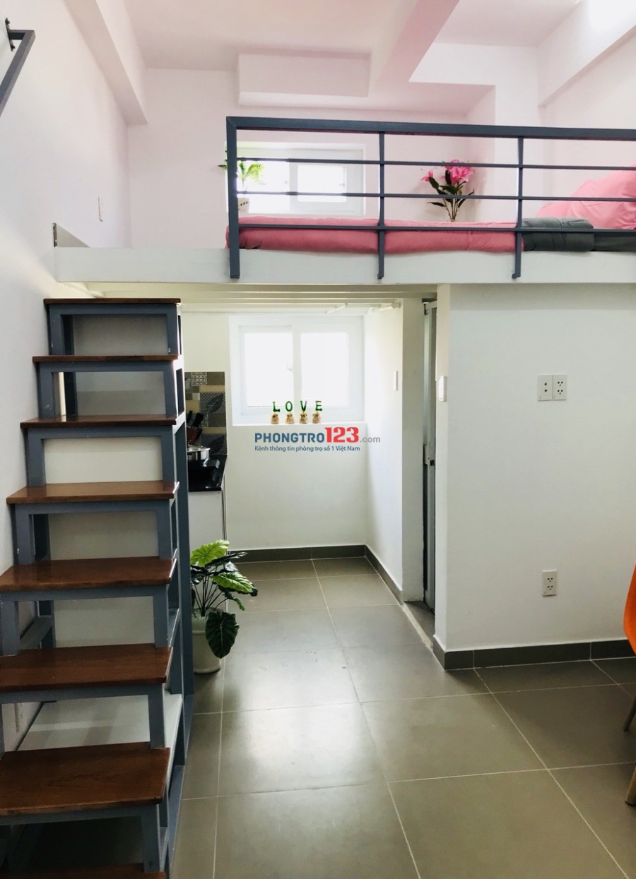 Phòng cho thuê có gác, mới xây, đầy đủ tiện nghi đường Ung Văn Khiêm, quận Bình Thạnh